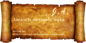 Janisch Artemíszia névjegykártya
